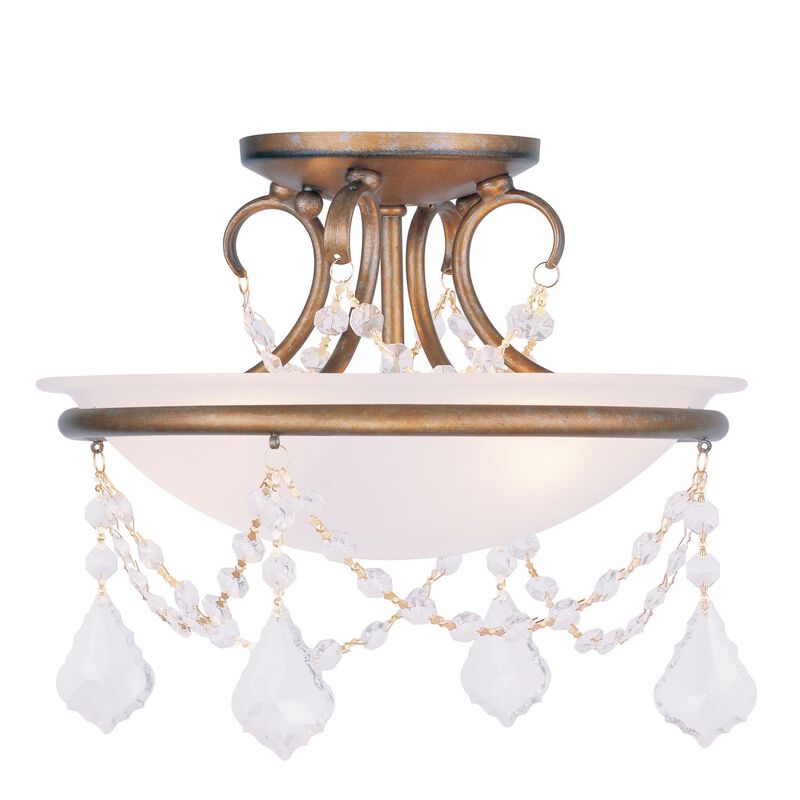 Chesterfield-Pennington 12 Inch 2 Light Semi Flush Mount by Livex Lighting
